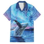 New Zealand Matariki Humpback Whale Family Matching Off Shoulder Maxi Dress and Hawaiian Shirt Paikea Maori New Year Blue Galaxy