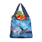 New Zealand Matariki Humpback Whale Grocery Bag Paikea Maori New Year Blue Galaxy