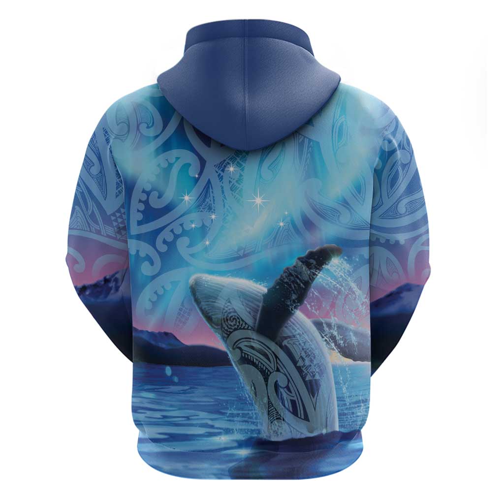 New Zealand Matariki Humpback Whale Hoodie Paikea Maori New Year Blue Galaxy