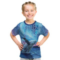 New Zealand Matariki Humpback Whale Kid T Shirt Paikea Maori New Year Blue Galaxy