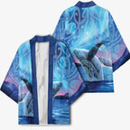 New Zealand Matariki Humpback Whale Kimono Paikea Maori New Year Blue Galaxy