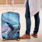 New Zealand Matariki Humpback Whale Luggage Cover Paikea Maori New Year Blue Galaxy