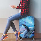 New Zealand Matariki Humpback Whale Luggage Cover Paikea Maori New Year Blue Galaxy