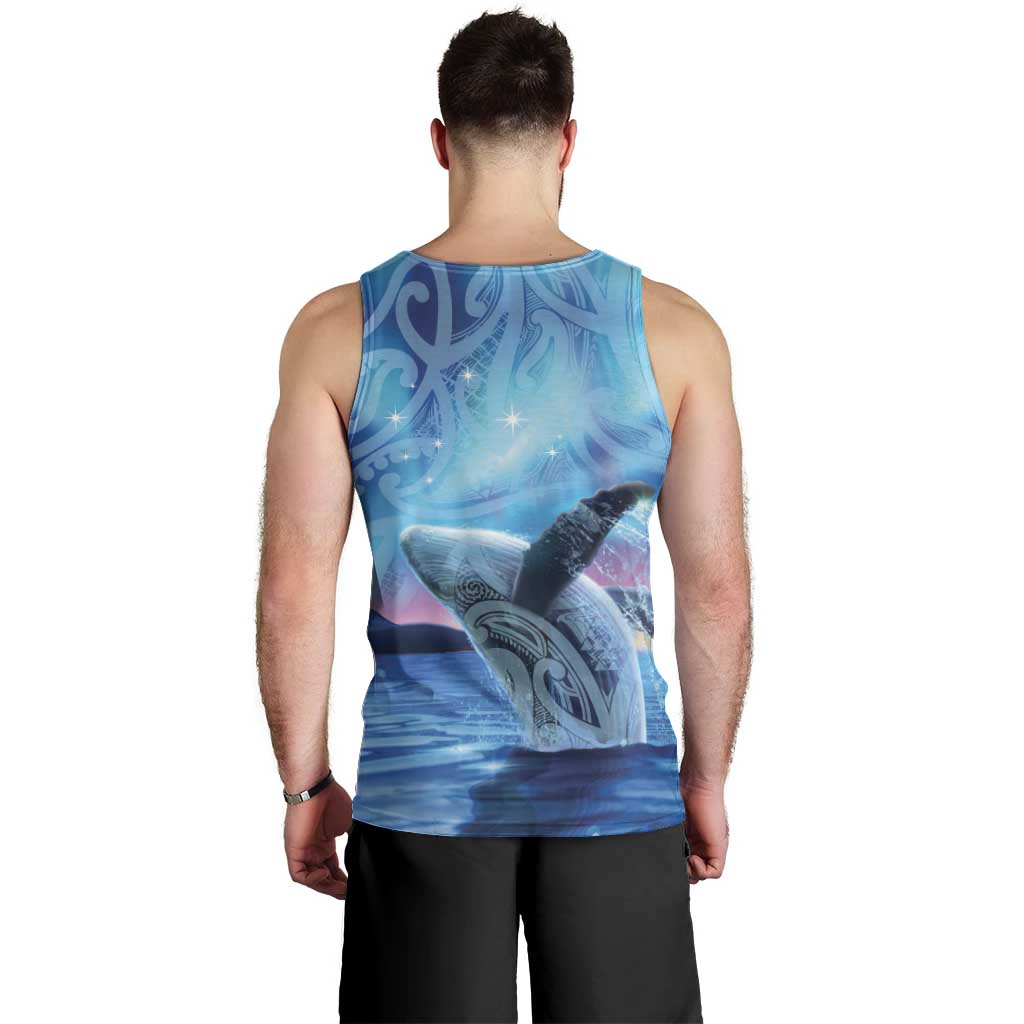 New Zealand Matariki Humpback Whale Men Tank Top Paikea Maori New Year Blue Galaxy