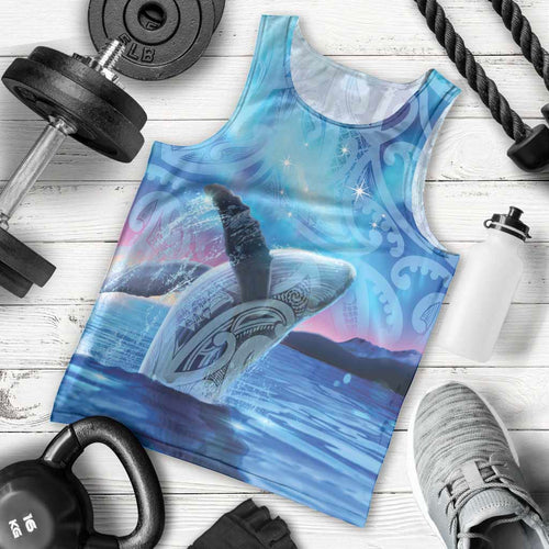 New Zealand Matariki Humpback Whale Men Tank Top Paikea Maori New Year Blue Galaxy