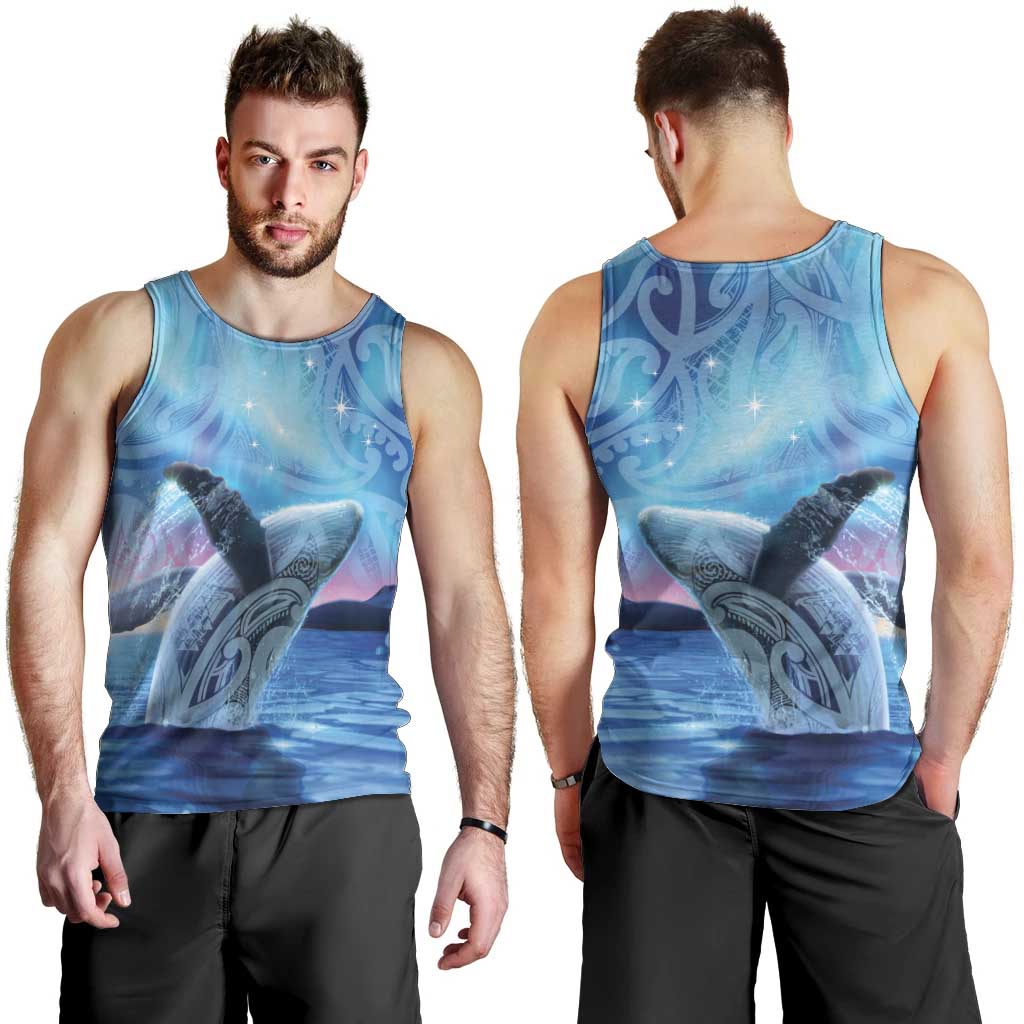 New Zealand Matariki Humpback Whale Men Tank Top Paikea Maori New Year Blue Galaxy