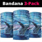 New Zealand Matariki Humpback Whale Neck Gaiter Paikea Maori New Year Blue Galaxy