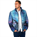New Zealand Matariki Humpback Whale Padded Jacket Paikea Maori New Year Blue Galaxy