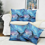 New Zealand Matariki Humpback Whale Pillow Cover Paikea Maori New Year Blue Galaxy
