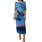 New Zealand Matariki Humpback Whale Puletasi Paikea Maori New Year Blue Galaxy