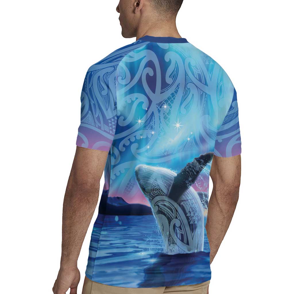 New Zealand Matariki Humpback Whale Rugby Jersey Paikea Maori New Year Blue Galaxy