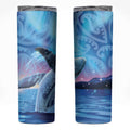 New Zealand Matariki Humpback Whale Skinny Tumbler Paikea Maori New Year Blue Galaxy