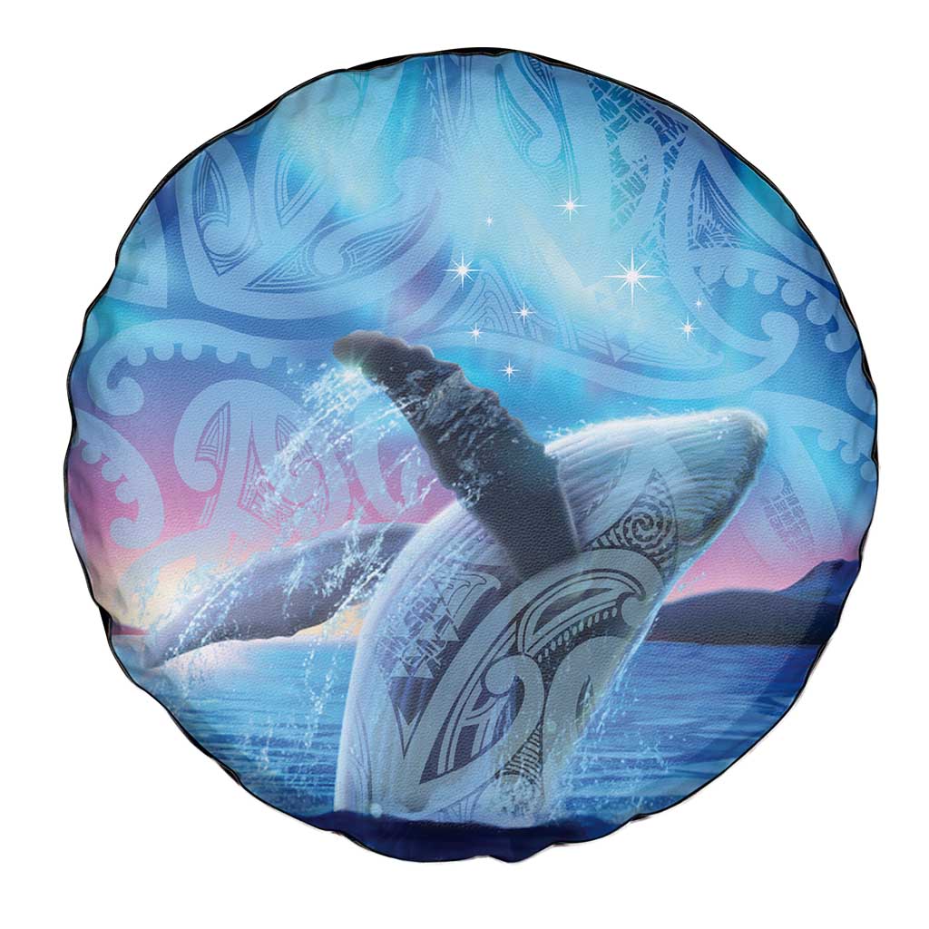 New Zealand Matariki Humpback Whale Spare Tire Cover Paikea Maori New Year Blue Galaxy