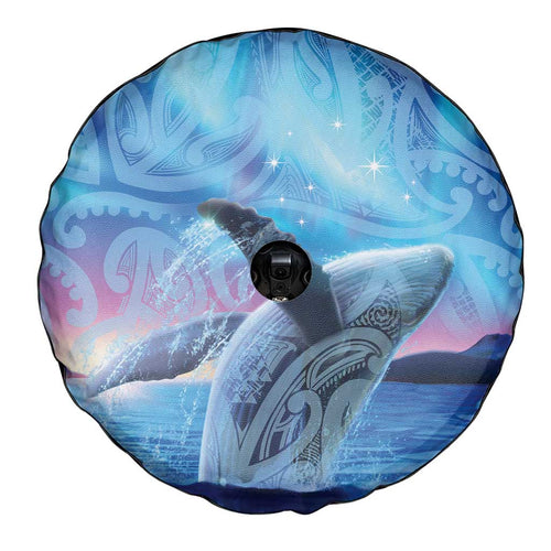New Zealand Matariki Humpback Whale Spare Tire Cover Paikea Maori New Year Blue Galaxy