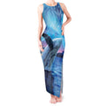 New Zealand Matariki Humpback Whale Tank Maxi Dress Paikea Maori New Year Blue Galaxy
