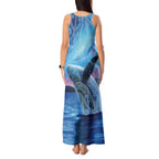 New Zealand Matariki Humpback Whale Tank Maxi Dress Paikea Maori New Year Blue Galaxy