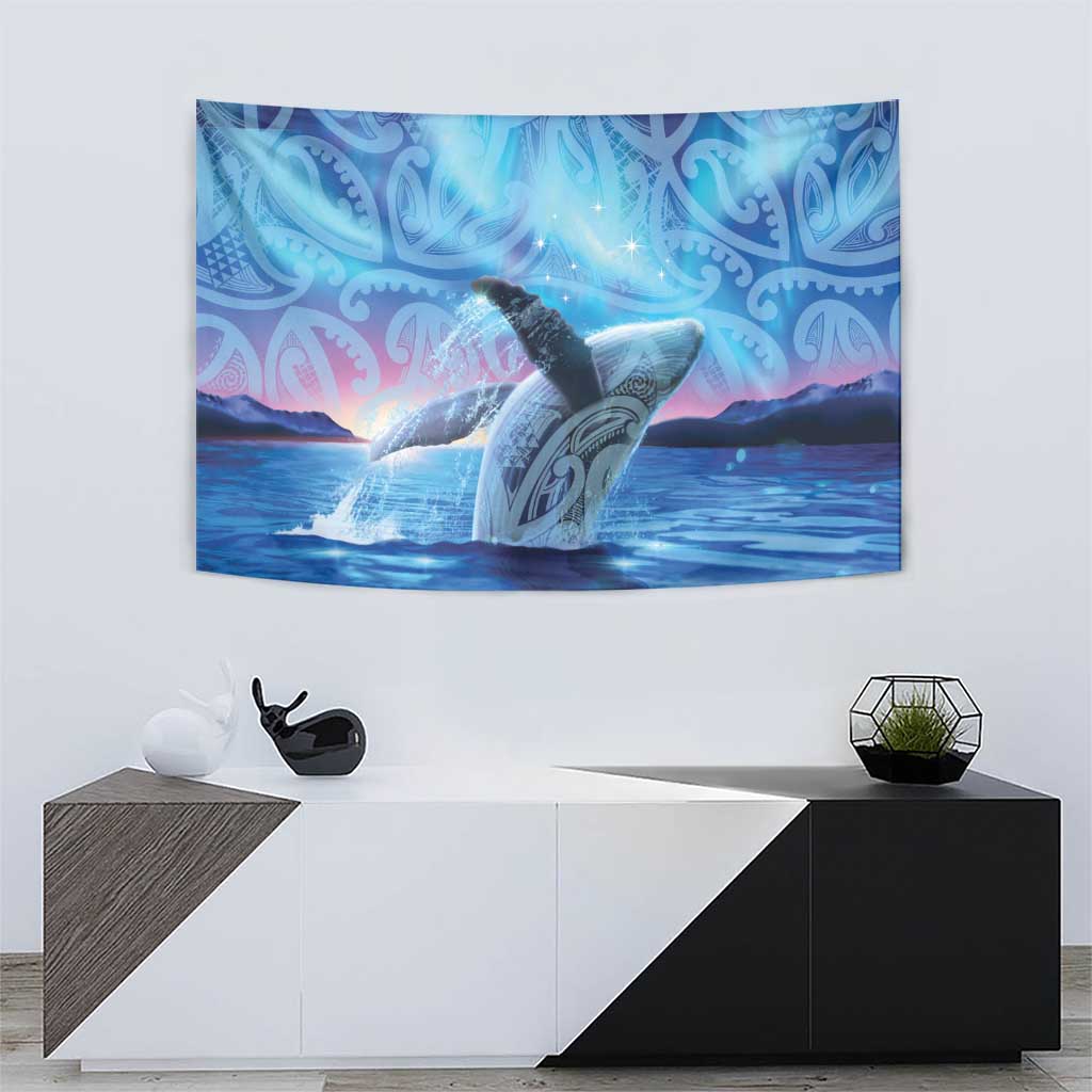New Zealand Matariki Humpback Whale Tapestry Paikea Maori New Year Blue Galaxy