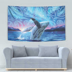 New Zealand Matariki Humpback Whale Tapestry Paikea Maori New Year Blue Galaxy