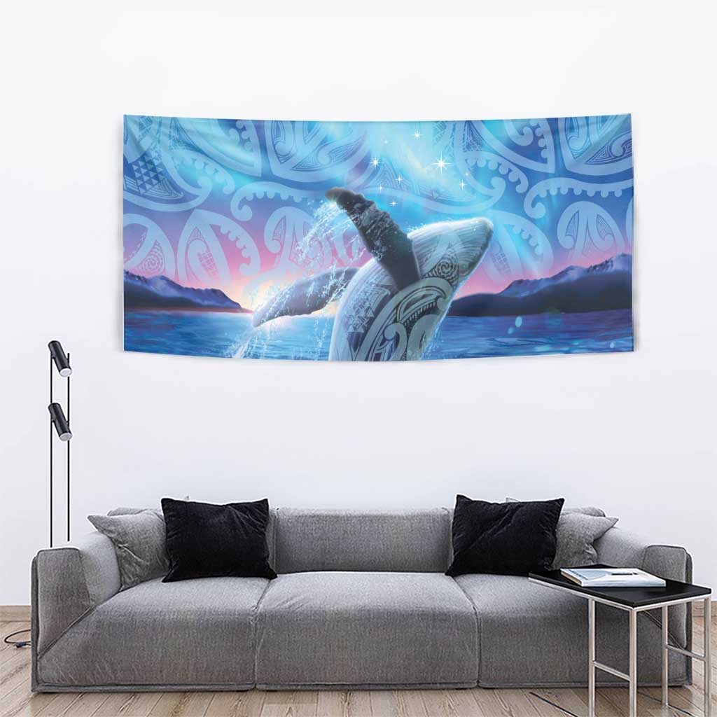 New Zealand Matariki Humpback Whale Tapestry Paikea Maori New Year Blue Galaxy