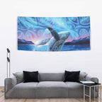 New Zealand Matariki Humpback Whale Tapestry Paikea Maori New Year Blue Galaxy