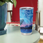 New Zealand Matariki Humpback Whale Tumbler Cup Paikea Maori New Year Blue Galaxy