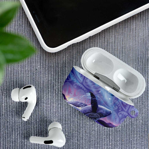 New Zealand Matariki Humpback Whale AirPods Case Paikea Maori New Year Purple Galaxy