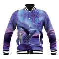 New Zealand Matariki Humpback Whale Baseball Jacket Paikea Maori New Year Purple Galaxy