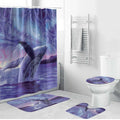 New Zealand Matariki Humpback Whale Bathroom Set Paikea Maori New Year Purple Galaxy