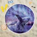 New Zealand Matariki Humpback Whale Beach Blanket Paikea Maori New Year Purple Galaxy