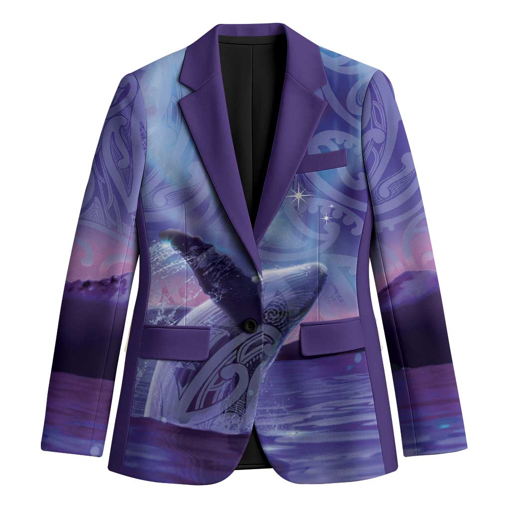 New Zealand Matariki Humpback Whale Blazer Paikea Maori New Year Purple Galaxy