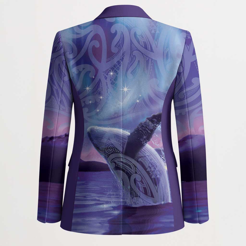 New Zealand Matariki Humpback Whale Blazer Paikea Maori New Year Purple Galaxy