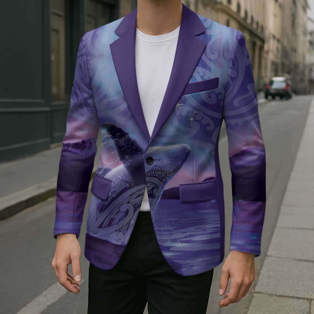 New Zealand Matariki Humpback Whale Blazer Paikea Maori New Year Purple Galaxy