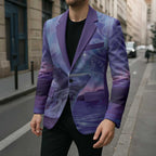 New Zealand Matariki Humpback Whale Blazer Paikea Maori New Year Purple Galaxy