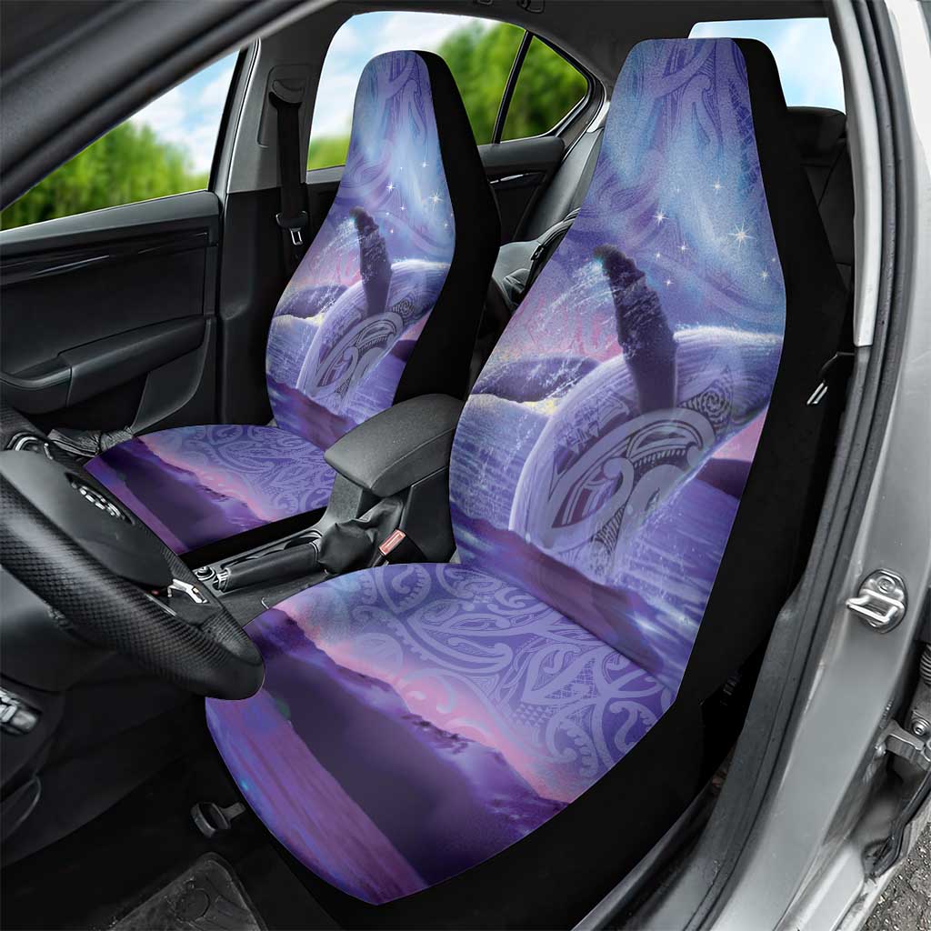 New Zealand Matariki Humpback Whale Car Seat Cover Paikea Maori New Year Purple Galaxy