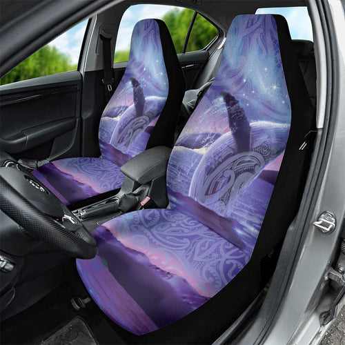 New Zealand Matariki Humpback Whale Car Seat Cover Paikea Maori New Year Purple Galaxy