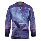 New Zealand Matariki Humpback Whale Hockey Jersey Paikea Maori New Year Purple Galaxy