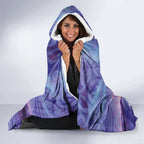 New Zealand Matariki Humpback Whale Hooded Blanket Paikea Maori New Year Purple Galaxy