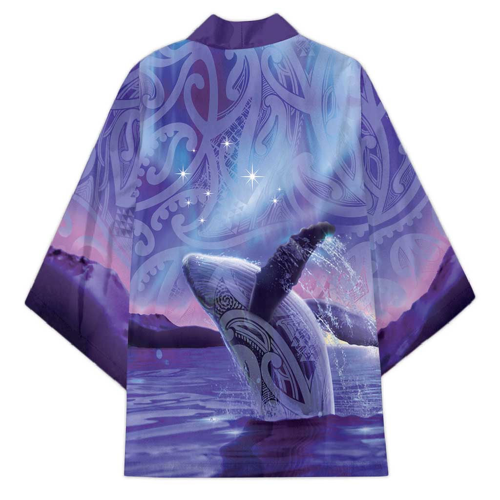New Zealand Matariki Humpback Whale Kimono Paikea Maori New Year Purple Galaxy