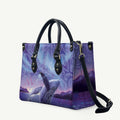 New Zealand Matariki Humpback Whale Leather Bag Paikea Maori New Year Purple Galaxy