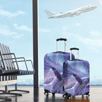 New Zealand Matariki Humpback Whale Luggage Cover Paikea Maori New Year Purple Galaxy