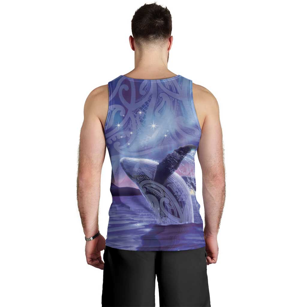 New Zealand Matariki Humpback Whale Men Tank Top Paikea Maori New Year Purple Galaxy