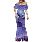 New Zealand Matariki Humpback Whale Mermaid Dress Paikea Maori New Year Purple Galaxy