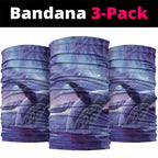 New Zealand Matariki Humpback Whale Neck Gaiter Paikea Maori New Year Purple Galaxy