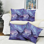 New Zealand Matariki Humpback Whale Pillow Cover Paikea Maori New Year Purple Galaxy
