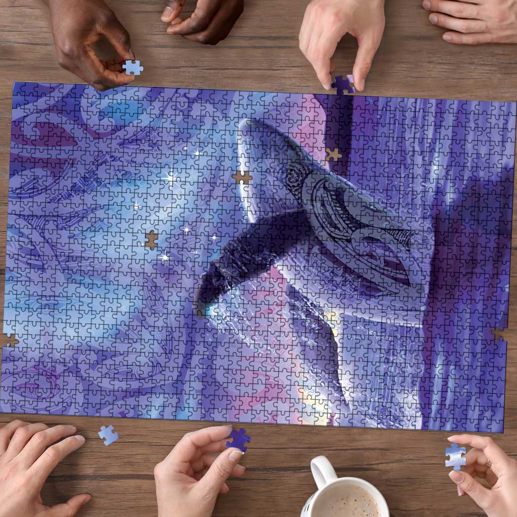 New Zealand Matariki Humpback Whale Puzzle Paikea Maori New Year Purple Galaxy