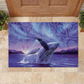New Zealand Matariki Humpback Whale Rubber Doormat Paikea Maori New Year Purple Galaxy