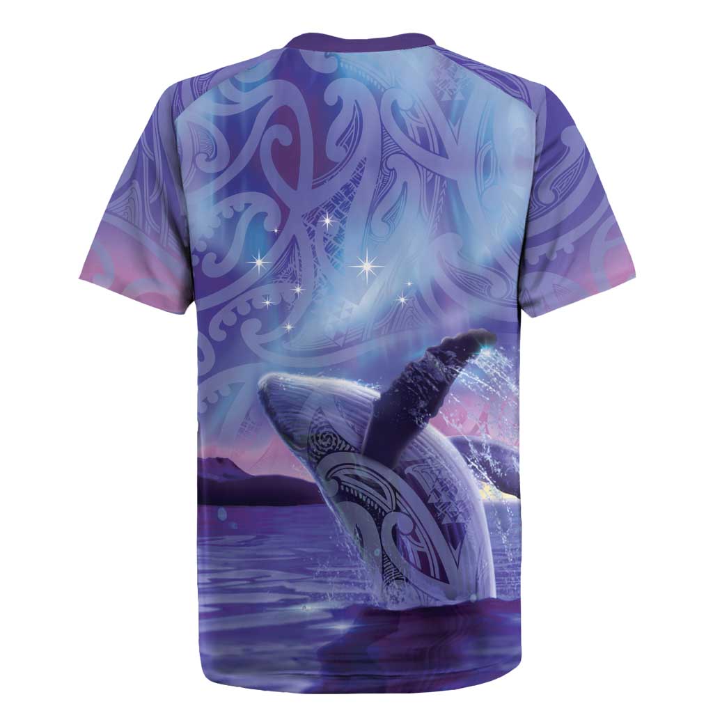 New Zealand Matariki Humpback Whale Rugby Jersey Paikea Maori New Year Purple Galaxy