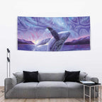 New Zealand Matariki Humpback Whale Tapestry Paikea Maori New Year Purple Galaxy