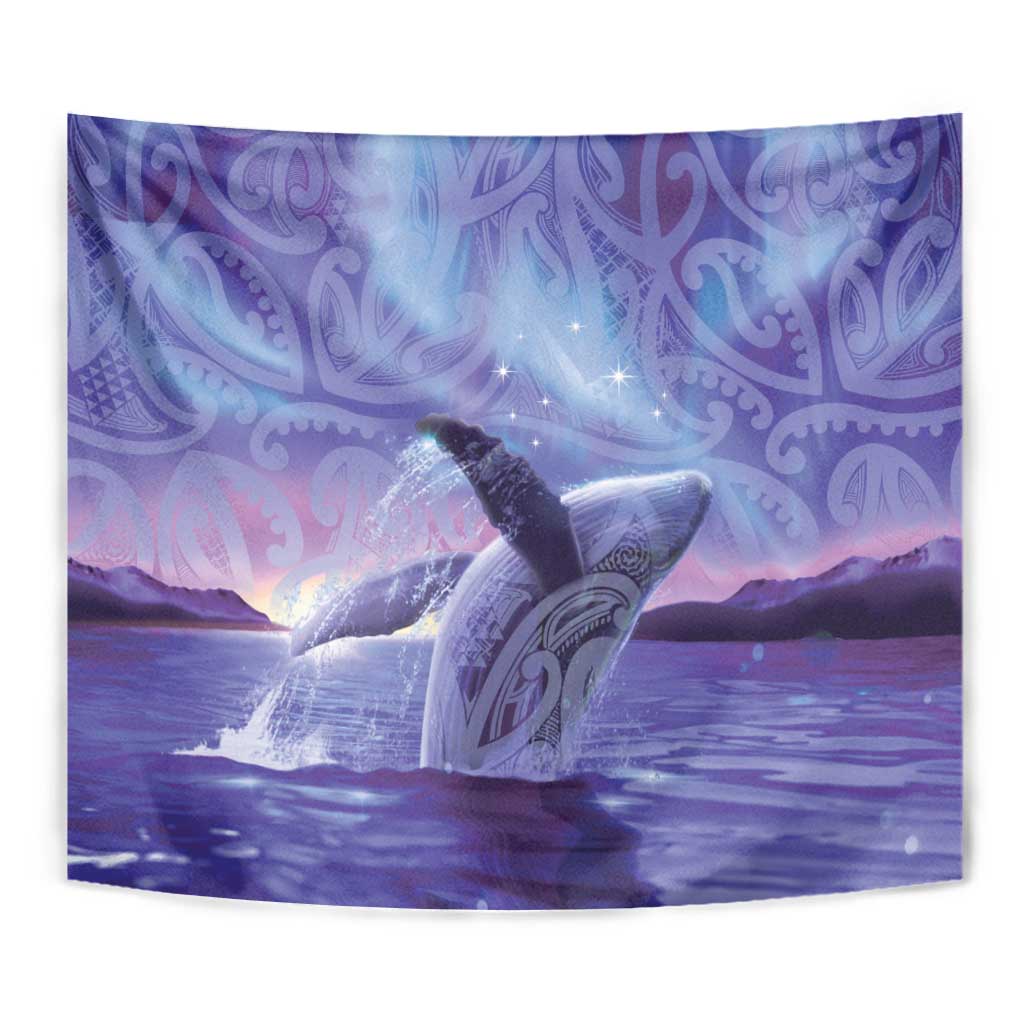New Zealand Matariki Humpback Whale Tapestry Paikea Maori New Year Purple Galaxy