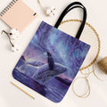 New Zealand Matariki Humpback Whale Tote Bag Paikea Maori New Year Purple Galaxy